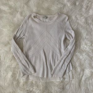 Cream knitted sweater blouse